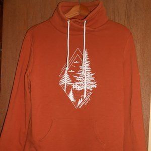 Alaska Chicks Co Sweatshirt Mock-Hoodie - Women's L - Burnt Orange - Super Cool!